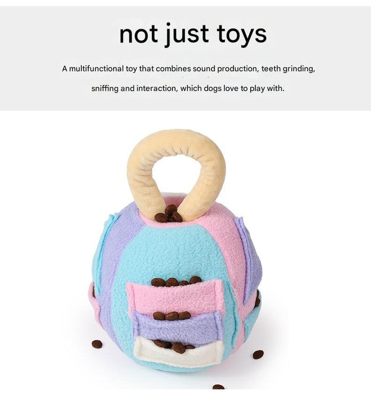 Interactive Dog Snuffle Ball Toy - Puzzle Treat Dispenser with Squeaker, green