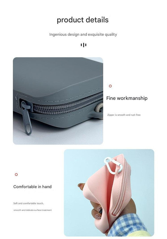 Black Silicone Dog Treat Pouch (Set of 2) - Waterproof, Portable for Training & Walks