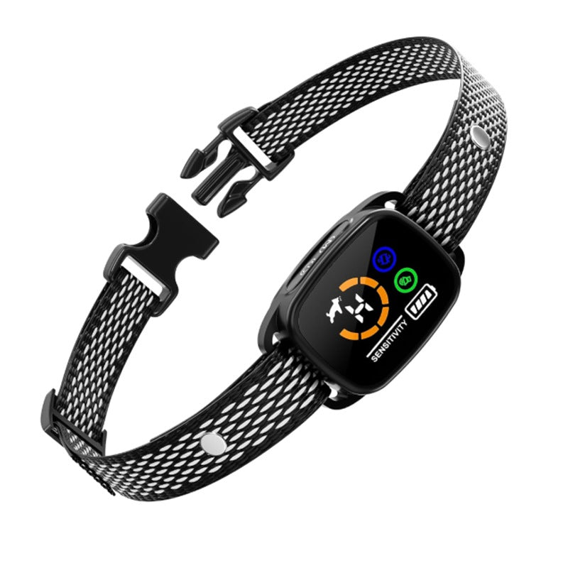 USB Rechargeable Smart Color Screen Anti-Bark Collar - Vibration Dog Training Collar